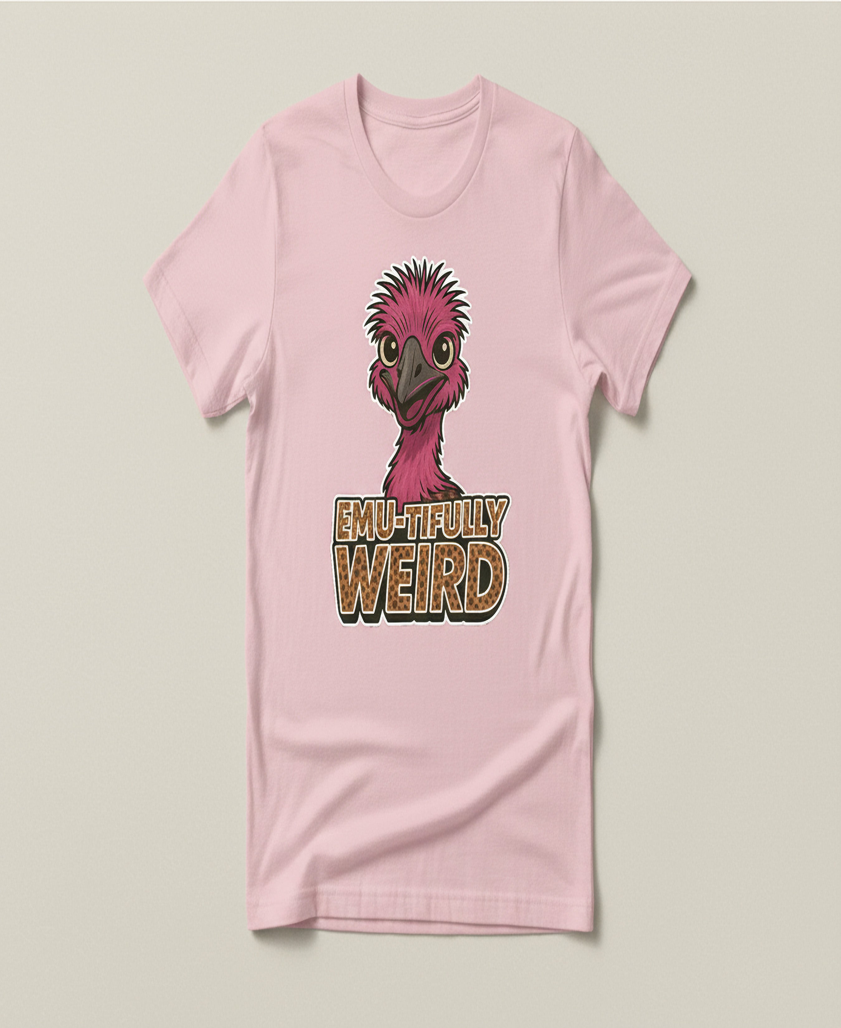 Emu-tifully Weird Emu Graphic Tee – Funny Farm Animal Shirt | Just Shirt Me