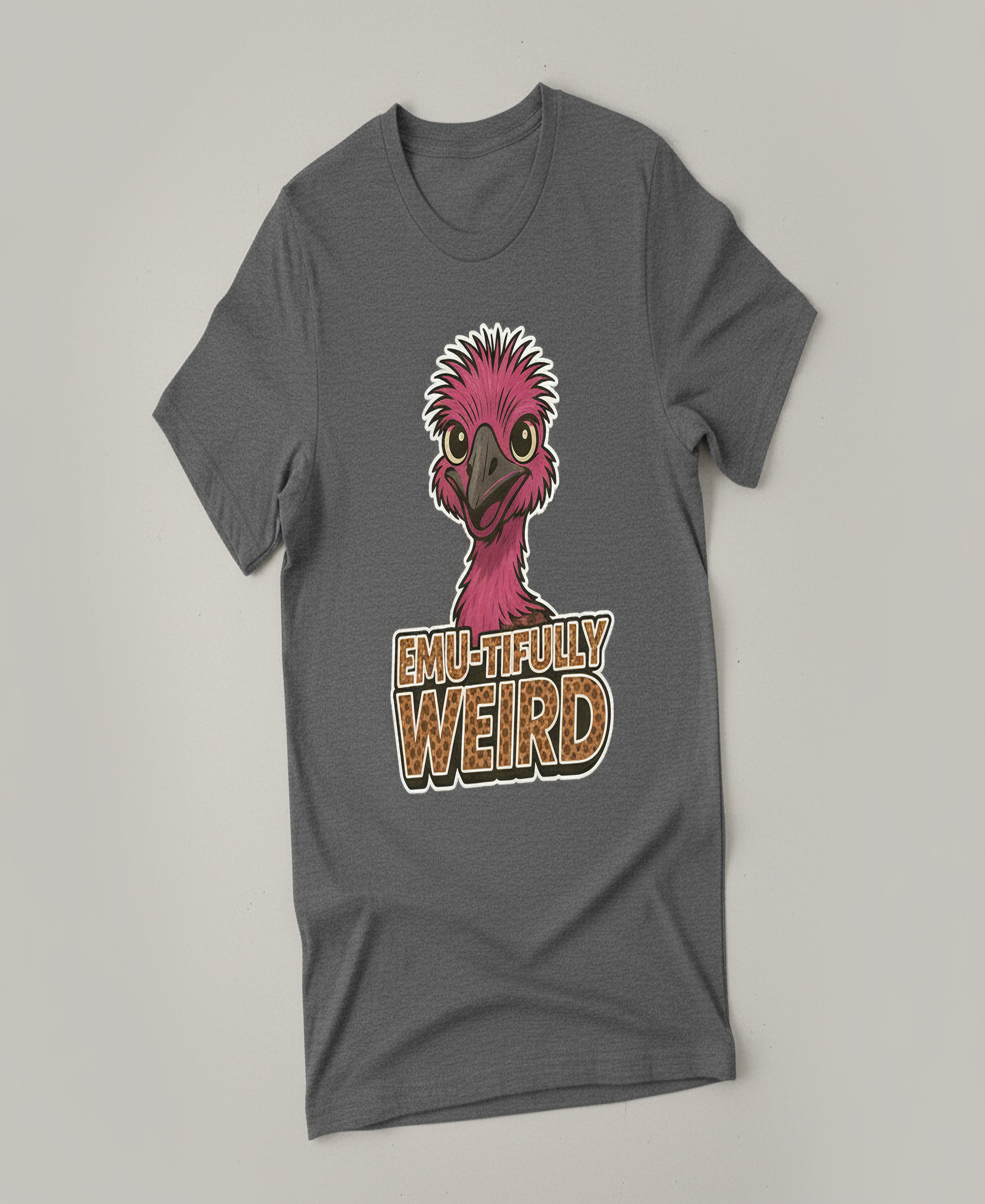 Emu-tifully Weird Emu Graphic Tee – Funny Farm Animal Shirt | Just Shirt Me