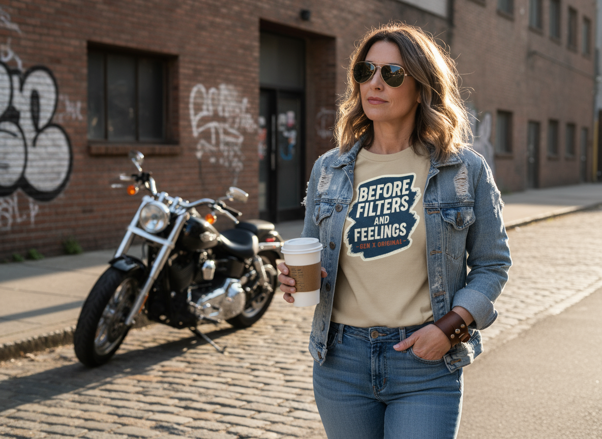 Gen X Original T-Shirt | Before Filters and Feelings | Funny Gen X Graphic Tee