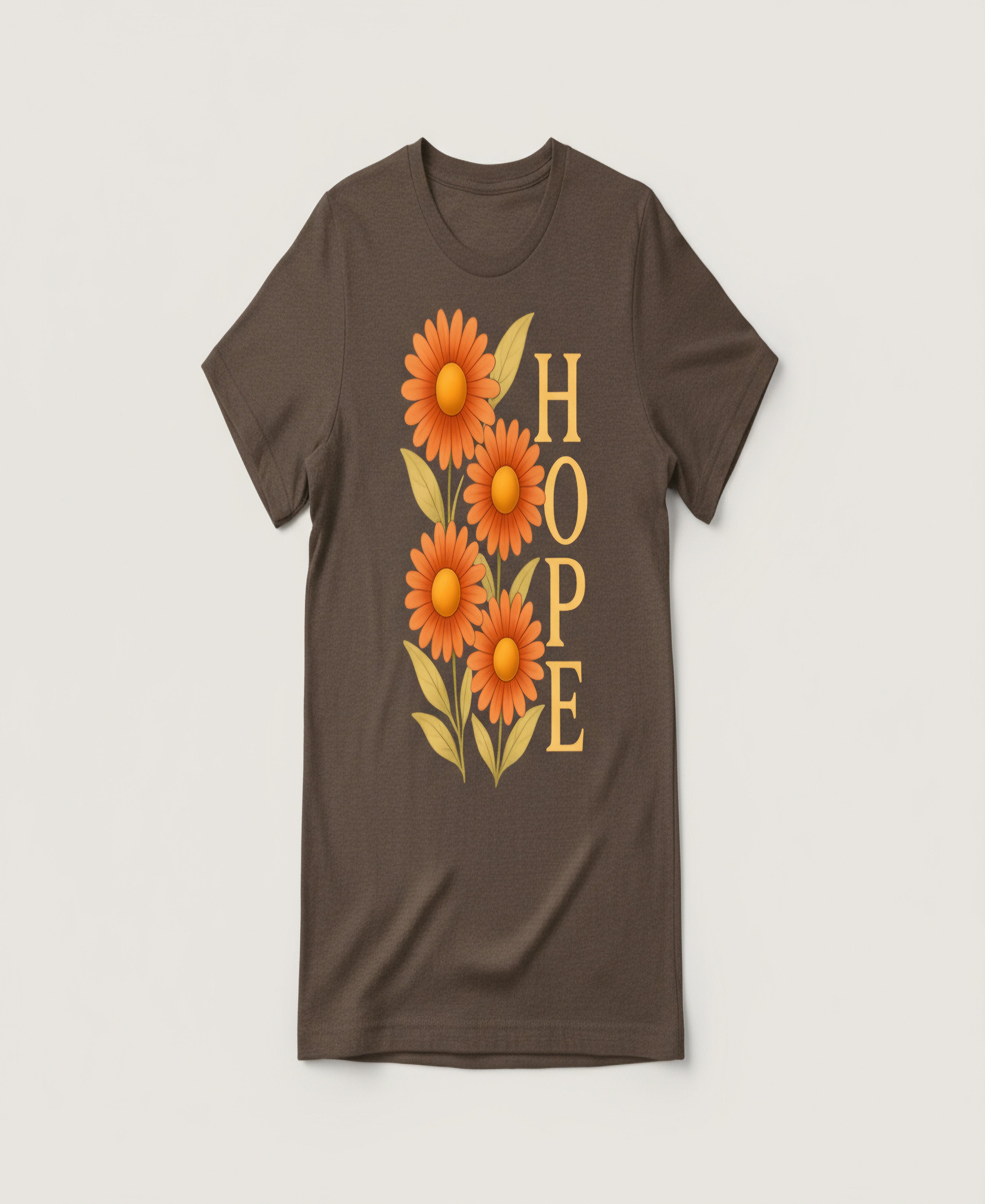Hope Floral Graphic T-Shirt | Sunflower Hope Tee | Inspirational Women’s Shirt