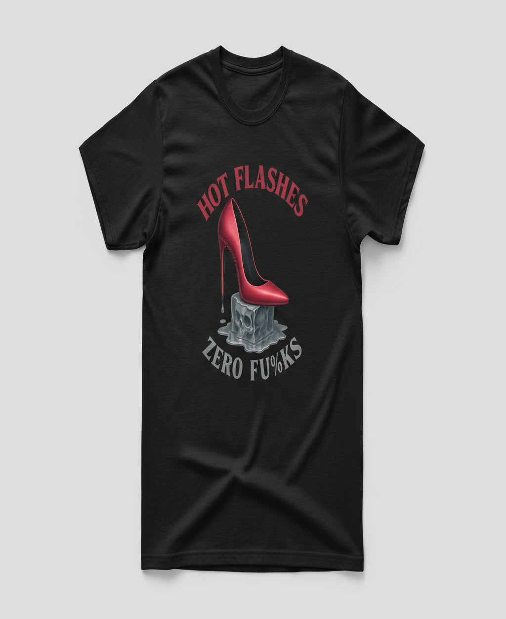 Hot Flashes Zero F*cks T-Shirt | Menopause Humor Graphic Tee | Sassy Women’s Shirt