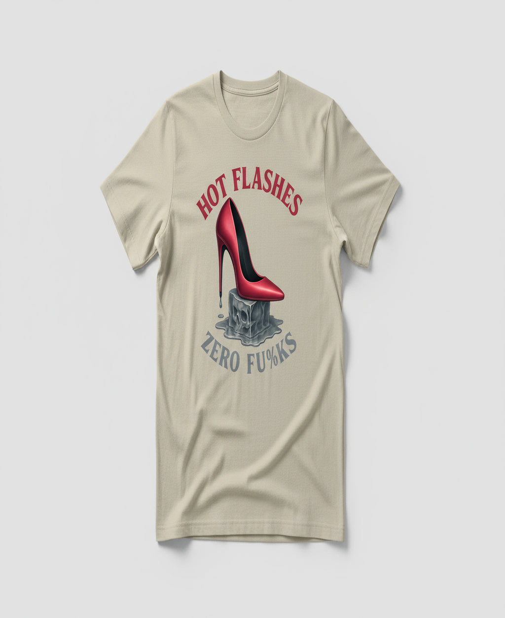 Hot Flashes Zero F*cks T-Shirt | Menopause Humor Graphic Tee | Sassy Women’s Shirt