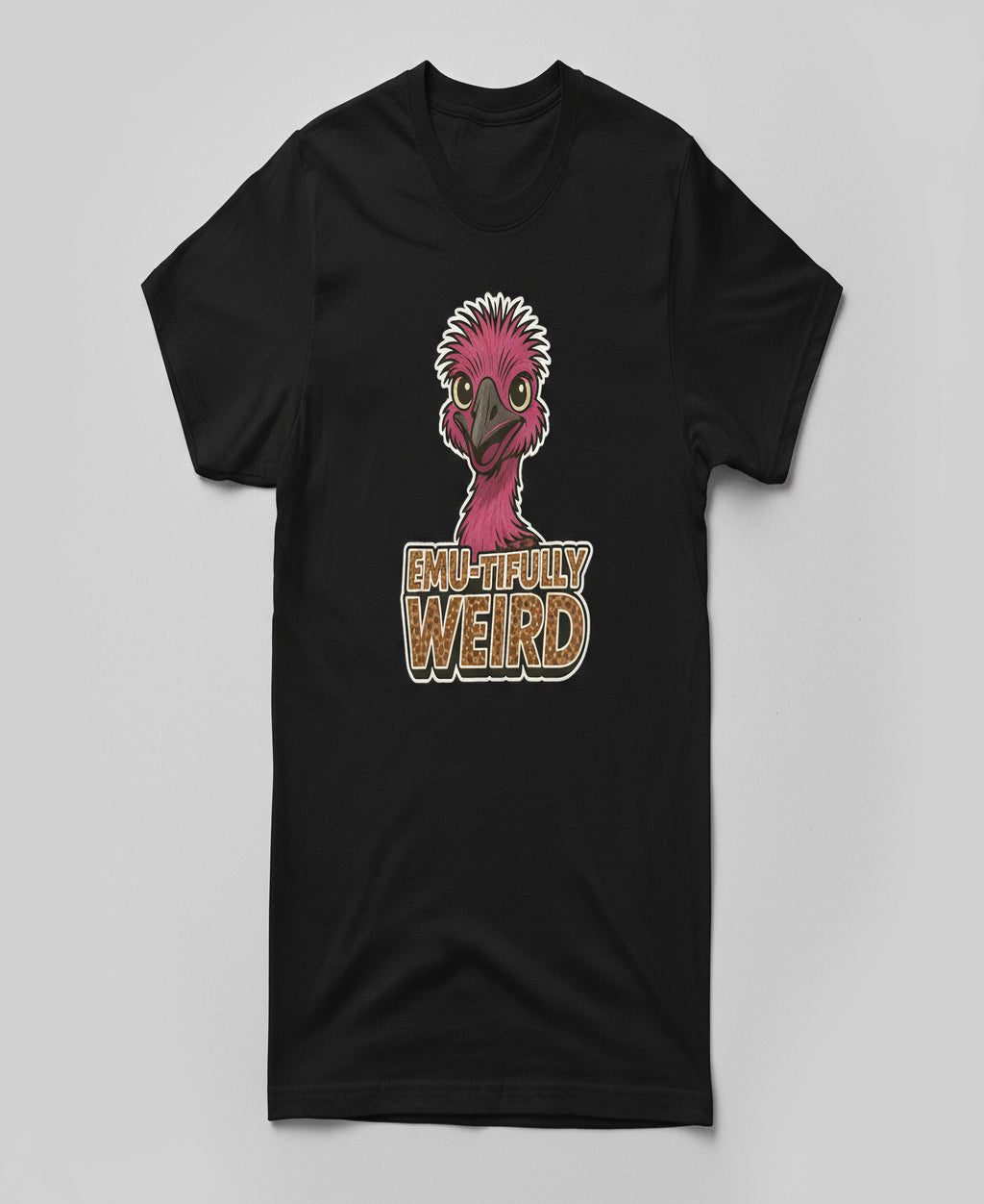 Emu-tifully Weird Emu Graphic Tee – Funny Farm Animal Shirt | Just Shirt Me