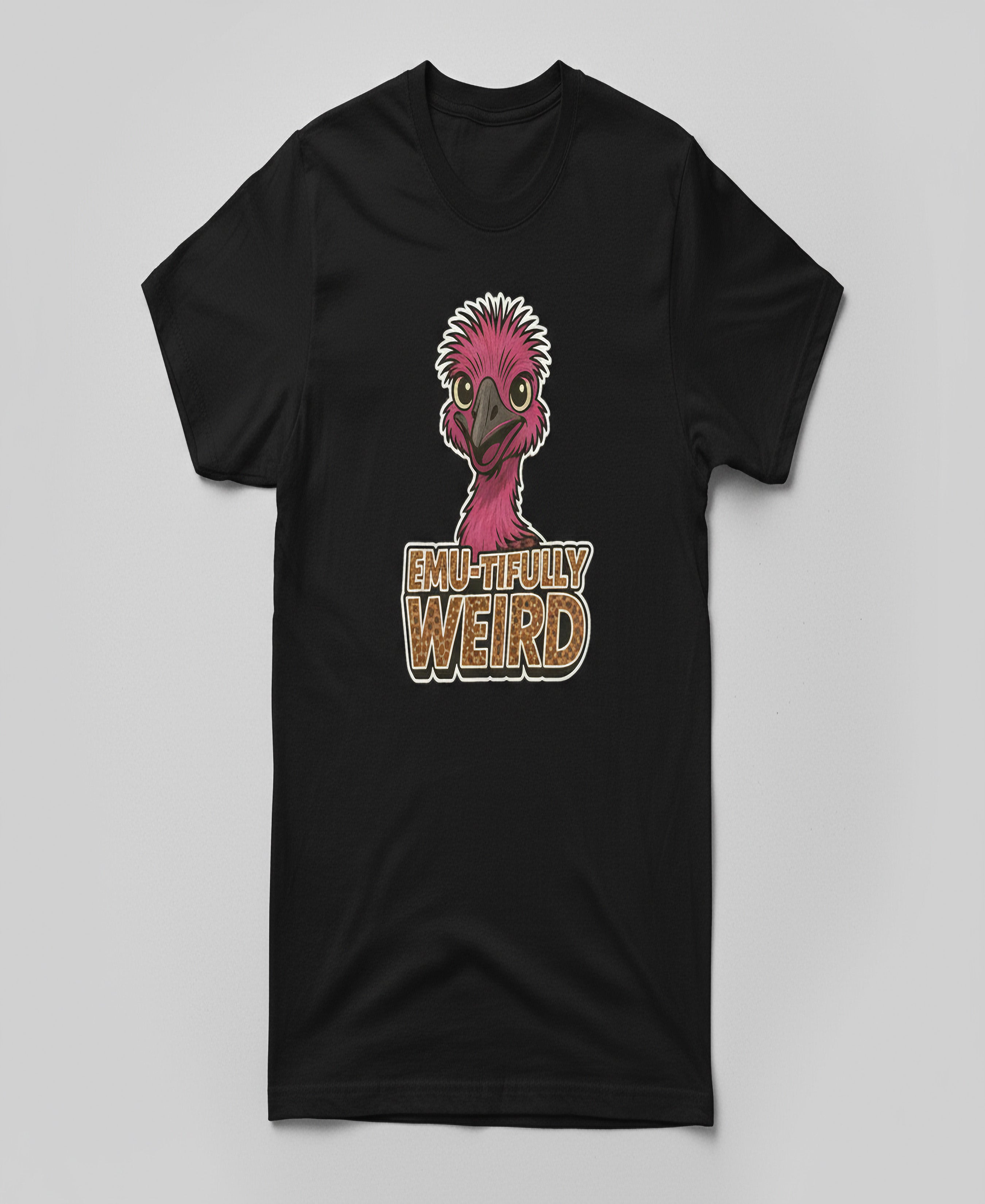 Emu-tifully Weird Emu Graphic Tee – Funny Farm Animal Shirt | Just Shirt Me